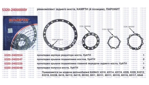 KPL. USZCZELEK MOSTU  KAMAZ 6520 4310 5320