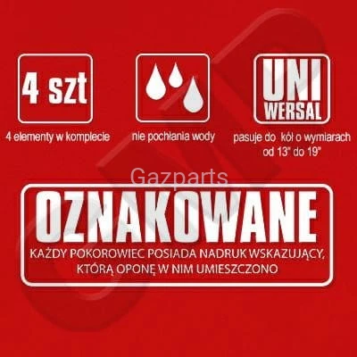 POKROWIEC NA KOŁA 4 SZT UNIWERSALNY 13-19"