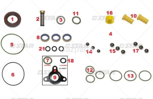 ZESTAW USZCZELEK POMPY PALIWA 1417010012IT 37080/1