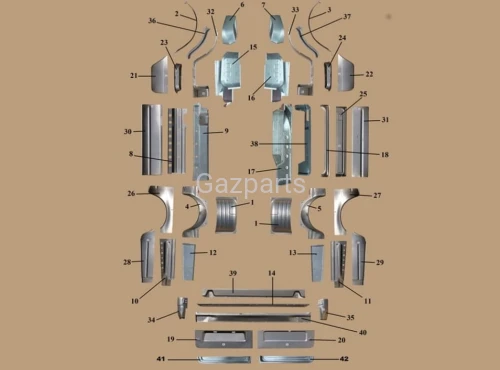 REPARATURKA NAROŻNIKA LEWEGO FURGON GAZELA