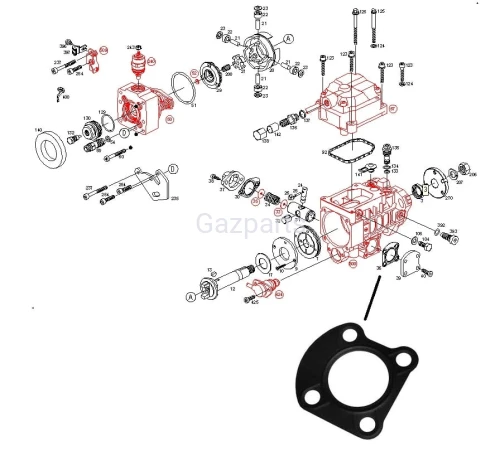 USZCZELKA BLASZKA 4-OTW. POMPY BOSCH VE EDC