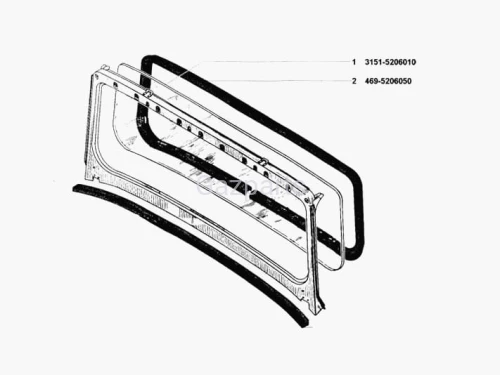 USZCZELKA SZYBY PRZEDNIEJ UAZ 469 31512