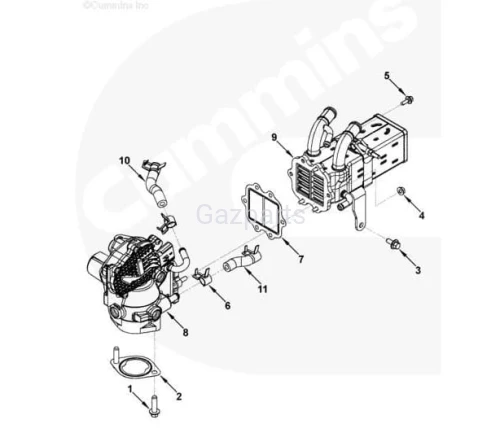 USZCZELKA ZAWORU EGR GAZELA CUMMINS ISF 2.8 EUR 4