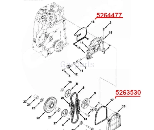 USZCZELKA OBUDOWY GAZELA CUMMINS ISF2,8