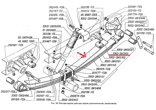 PIÓRO POMOCNICZE RESORA TYLNEGO