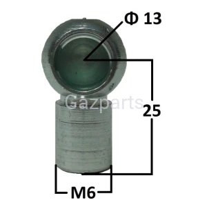GNIAZDO KULOWE SPRĘŻYNY GAZOWEJ FI-13mm M6 25mm