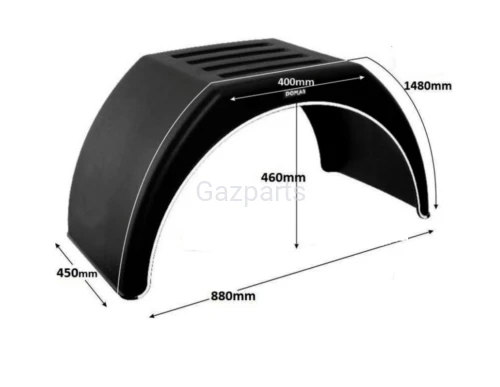 NADKOLE BŁOTNIK TYLNY PLASTIKOWE GAZELA SKRZYNIOWA