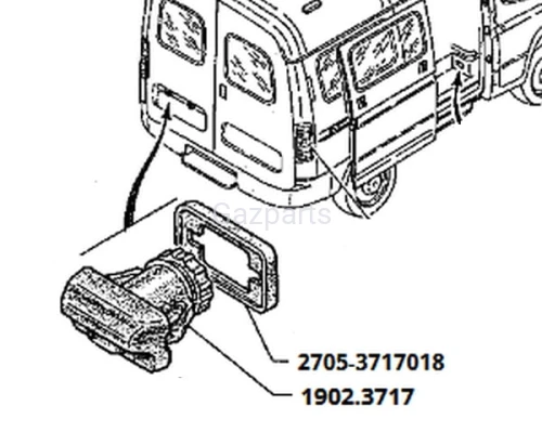 PODKŁADKA OŚWIETLENIA TABLICY REJESTR. FURGON