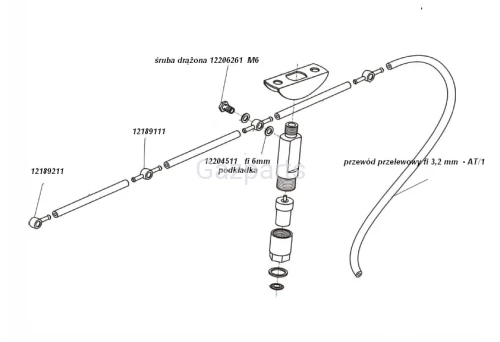 PRZEWÓD PRZELEWOWY PALIWA 3,2 mm  1 M. 192156
