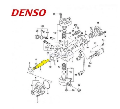 WAŁEK POMPY WTRYSKOWEJ DENSO HP3 FORD PUMA