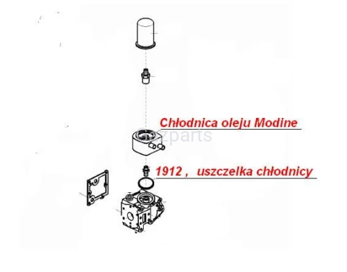 USZCZELKA CHŁODNICY OLEJU MODINE GAZELA LUBLIN