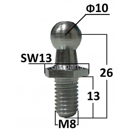SWORZEŃ KULOWY M8 Fi10 TRZPIEŃ MOCUJĄCY SPRĘŻYNĘ