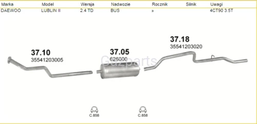 TŁUMIK WYDECHOWY LUBLIN HONKER ZAMIENNIK
