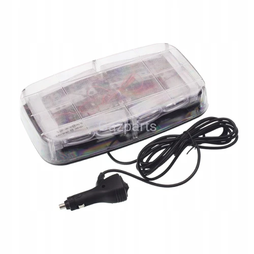 BELKA OSTRZEGAWCZA 48 LED 12-24V 10 FUNKCJI MAGNES
