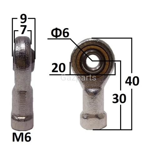 UCHWYT SPRĘŻYNY GAZOWEJ OCZKO RUCHOME Fi 6mm M6